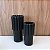 VASO DE CERAMICA PRETO FOSCO CANELADO GRANDE 39X18CM - Imagem 4