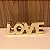 ESCULTURA PALAVRA LOVE EM CERAMICA - DOURADO - Imagem 1