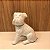 ESCULTURA BULDOG BRANCO COM COLEIRA EM CERAMICA - Imagem 1