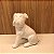 ESCULTURA BULDOG  EM CERAMICA BRANCO - Imagem 1