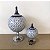 POTE DECORATIVO DE CERAMICA E METAL - PEQUENO - Imagem 2