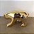 ESCULTURA URSO EM CERAMICA DOURADO - Imagem 3