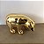 ESCULTURA URSO EM CERAMICA DOURADO - Imagem 1