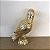 ESCULTURA PAPAGAIO EM CERAMICA DOURADO - Imagem 3