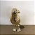 ESCULTURA PAPAGAIO EM CERAMICA DOURADO - Imagem 2