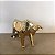 ESCULTURA TOURO EM CERAMICA DOURADO - Imagem 1