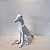 ESCULTURA CACHORRO GALGO BRANCO. - Imagem 2