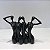 ESCULTURA BUSTO MULHERES PRETA E BEGE 21,5x19cm - Imagem 3