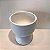 CACHEPOT DE CERAMICA BRANCO FOSCO ALTO - Imagem 2