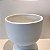 CACHEPOT DE CERAMICA BRANCO FOSCO ALTO - Imagem 3