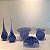 CACHEPOT DECORATIVO MURANO BLUEBERRY SIENA MÉDIO. - Imagem 2