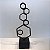 ESCULTURA COLMEIA EM METAL COM BASE EM MADEIRA - Imagem 1
