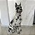 CACHORRO ALEMÃO DE PORCELANA ITALIANA PINTADA A MÃO - Imagem 1