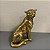 ESCULTURA LEOPARDO DOURADO EM RESINA - Imagem 1