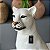 PANTERA BRANCA PORCELANA ITALIANA PINTADA A MÃO 88CM - Imagem 2