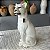 PANTERA BRANCA PORCELANA ITALIANA PINTADA A MÃO 88CM - Imagem 4
