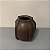 VASO DE CERAMICA IMITANDO COURO MARROM -18X14CM - Imagem 1