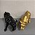 TOURO WALL STREET PEQUENO EM RESINA PRETO OU DOURADO 19x32cm - Imagem 1