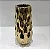 VASO CERAMICA DOURADO RELEVOS  GRANDE - Imagem 1
