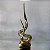 ESCULTURA ABSTRATO EM RESINA - DOURADO - Imagem 1