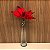 HASTE FLOR VERMELHA COM GLITTER - Imagem 1