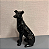 CACHORRO SENTADO DE FIBRA PRETO BRILHOSO G 57x19,5cm M 38x14cm P 25x9cm - Imagem 4