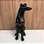 CACHORRO SENTADO DE FIBRA PRETO BRILHOSO G 57x19,5cm M 38x14cm P 25x9cm - Imagem 9