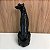 CACHORRO SENTADO DE FIBRA PRETO BRILHOSO GRANDE 58X32CM - Imagem 5