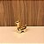 TRIO DE  LHAMAS EM CERAMICA DOURADO - Imagem 2