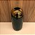 VASO DECORATIVO DE CERAMICA VERDE E DOURADO - Imagem 2