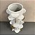 VASO DECOR CERAMICA BRANCO E DOURADO COM DETALHES GRANDE 45X21CM - Imagem 3