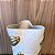 VASO DECOR COM DETALHES  CERAMICA BRANCO E DOURADO 35X19CM - Imagem 4
