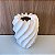 VASO DECORATIVO DE PORCELANA BRANCO - GRANDE . - Imagem 3