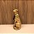 ESCULTURA LEOPARDO SENTADO DOURADO - Imagem 2