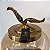 POTE DE VIDRO DECORATIVO COM TAMPA EM METAL DOURADO G 41X31CM - Imagem 3