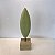 ESCULTURA FOLHA VERDE CLARO PEQUENA 32X9X9CM - Imagem 1
