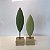 ESCULTURA FOLHA VERDE CLARO PEQUENA 32X9X9CM - Imagem 2