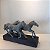 CAVALOS DECORATIVOS EM RESINA CINZA FOSCO GRANDE 29X48X15CM - Imagem 4