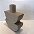 VASO AMPULHETA INVERSA CAFE COM LEITE  BEGE CAPUCCINO 25X21X20CM - Imagem 3