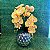 ARRANJO COM ORQUIDEA AMARELA E VASO DE VIDRO PRATA 52X23CM - Imagem 1