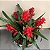 ARRANJO DE MESA COM TULIPAS VERMELHAS E CACHEPOT PRATA EM VIDRO 49CM - Imagem 2