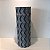 VASO DECORATIVO EM CERAMICA 3D CINZA FOSCO ESCURO 46X18CM - Imagem 1