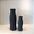 VASO EM CERAMICA 3D CINZA ESCURO PEQUENO 31X12CM - Imagem 2