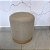 PUFF EM TECIDO BOUCLE E MADEIRA BEGE 40X40CM - Imagem 1