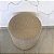 PUFF EM TECIDO BOUCLE E MADEIRA BEGE 40X40CM - Imagem 3
