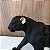 ESCULTURA PANTERA DE RESINA PRETA COM DETALHES DOURADO - Imagem 4