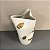 VASO DE CERAMICA DECORATIVO BRANCO E DOURADO 35X20CM - Imagem 2