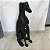 ESCULTURA CACHORRO GALGO GRANDE PRETO FOSCO G 1,12cm M 76cm - Imagem 6