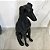 ESCULTURA CACHORRO GALGO GRANDE PRETO FOSCO G 1,12cm M 76cm - Imagem 7