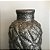 VASO DECORATIVO EM CERAMICA PRETO FOSCO COM RELEVOS E TEXTURA G 42x16cm M 34X16cm - Imagem 5
